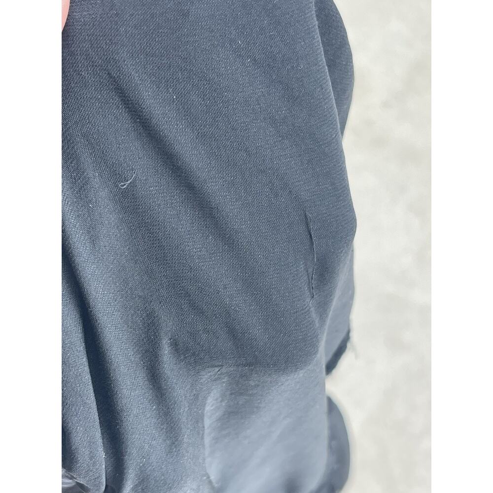 Dark Academia Coquette Black Lace Peplum Top Deep V Gothic Cottagecore Blouse S - Picture 14 of 15